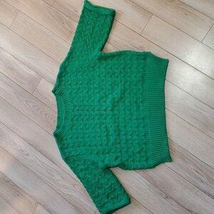 Little Lies Emerald Green Chunky Knit Sweater
